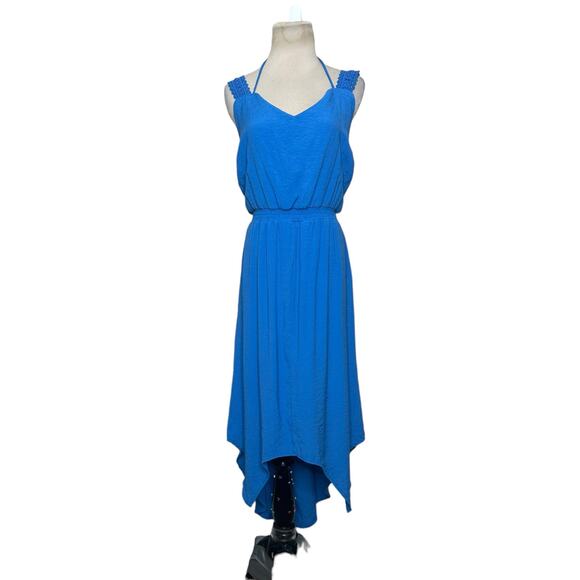 NY Collections blue strap sleeves asymmetrical dress size Small - Picture 12 of 12